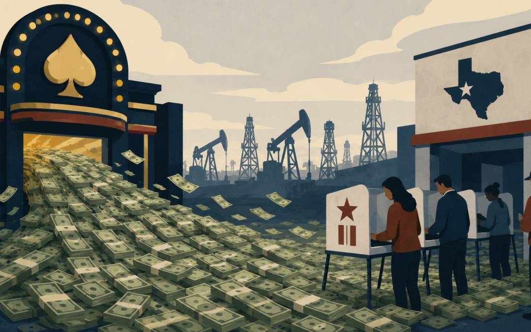 Predatory Gambling Interests Become Largest Donor in Texas Railroad Commission Race