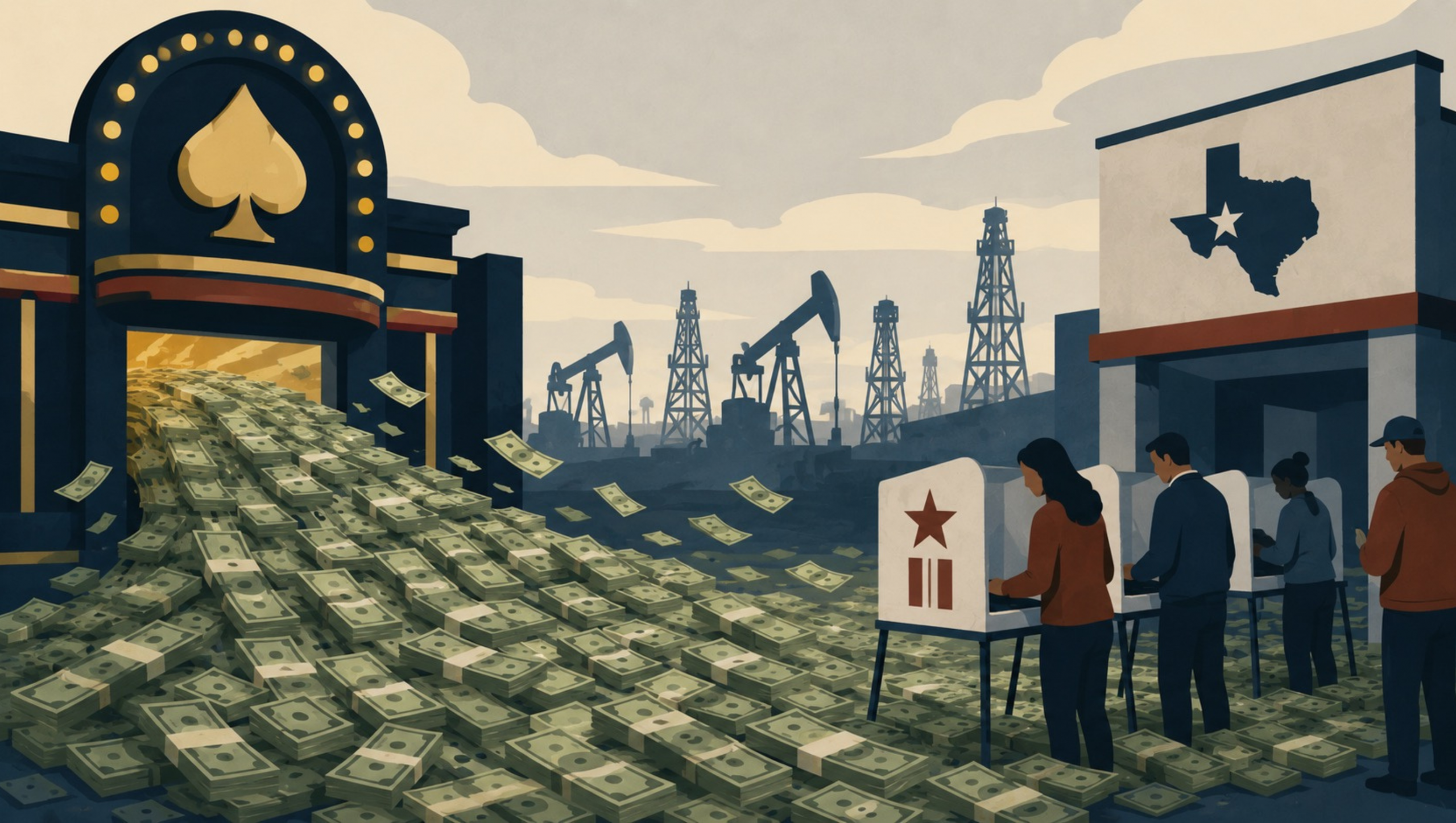 Predatory Gambling Interests Become Largest Donor in Texas Railroad Commission Race
