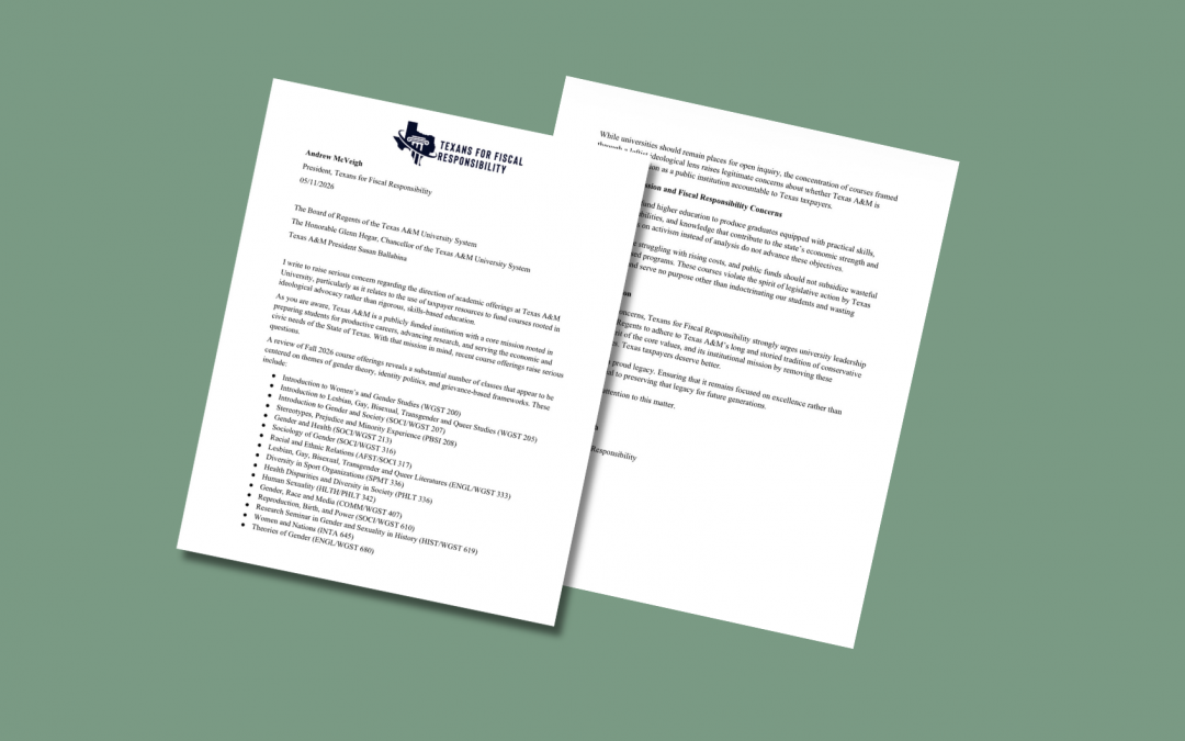 TFR Calls on Texas A&M to Remove Ideological Course Offerings