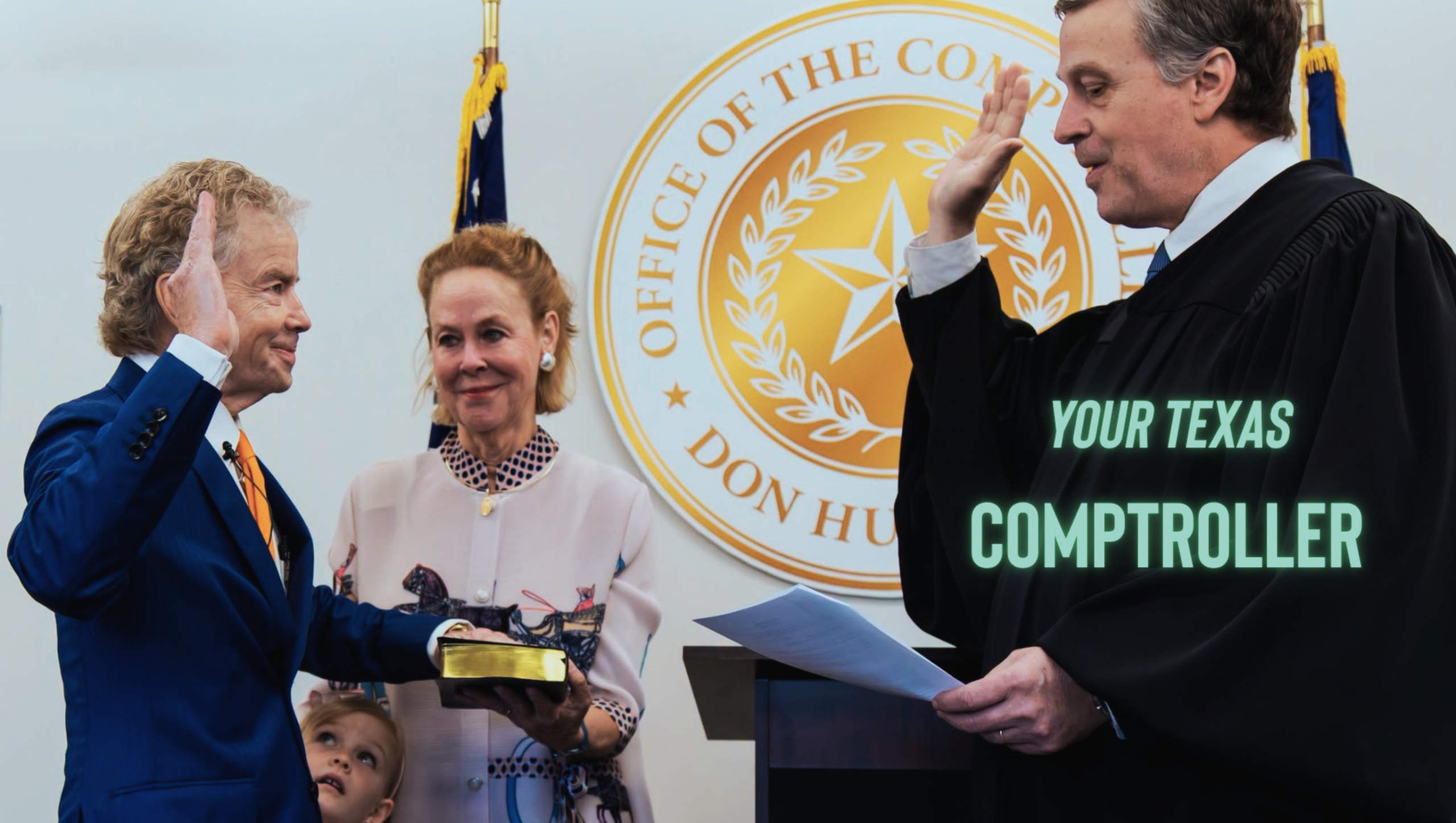 Don Huffines Sworn In as Comptroller.